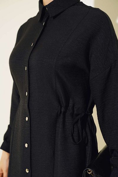 İKLİM LİFE Metal Buttoned Side Tie Tunic