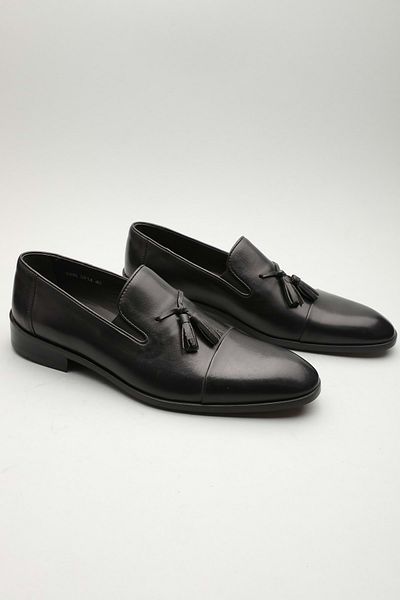 Gondol Men's Genuine Leather Classic Loafer Black 40 Ttx. 601149
