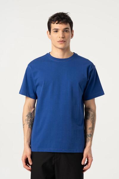 MFY Fashion Men's 100% Cotton Oversize Cut Crew Neck Short Sleeve T-Shirt Saks