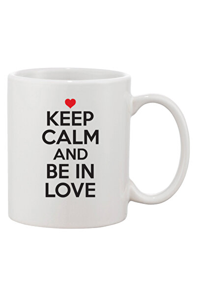 OEM Cană albă personalizată „Keep calm and be in love”, INOVATIX®. 330 ml