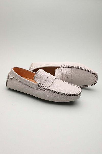 Gondol Men's Genuine Leather Classic Loafer White 42 Ttx. 601148