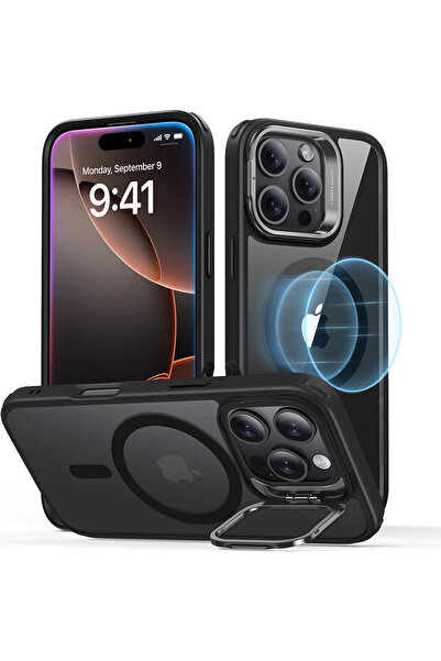 ESR iPhone 16 Pro Max Kılıf + Ekran Koruyucu Cam Halolock Magsafe Classic Hybrid Standlı Siyah