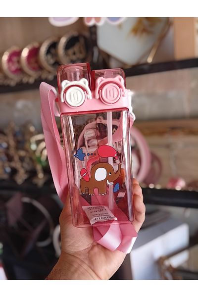 ACTIVEHOME - 570ml Cute Character Capacity Plastic Portable Children's Canteen Drinking Bottle Bottle Sports