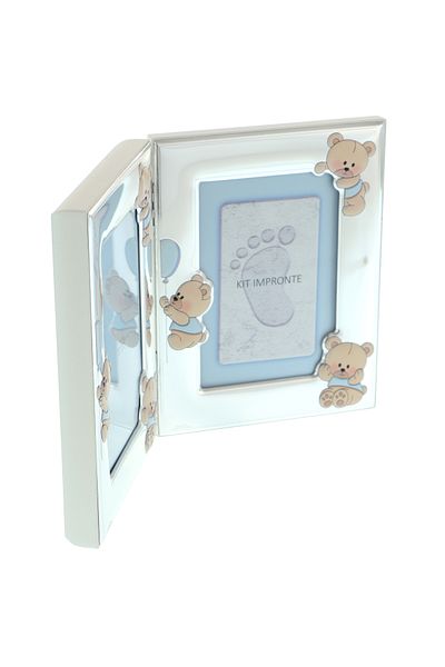 GiftExpress Rama foto dubla kit mulaj ursulet albastru 19cm