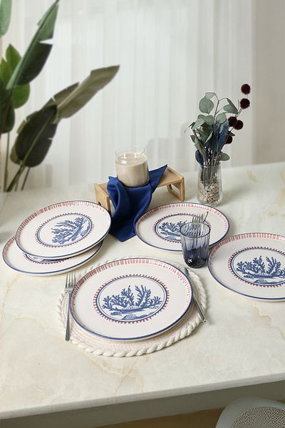 Keramika Marine Wonders Nordic Service Plate 28 cm 6 Pieces 22741