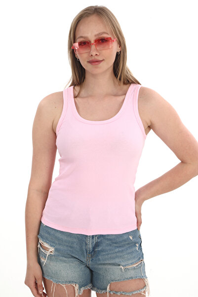 monox Women's Ribbed Lycra Cotton Strappy Tank Top