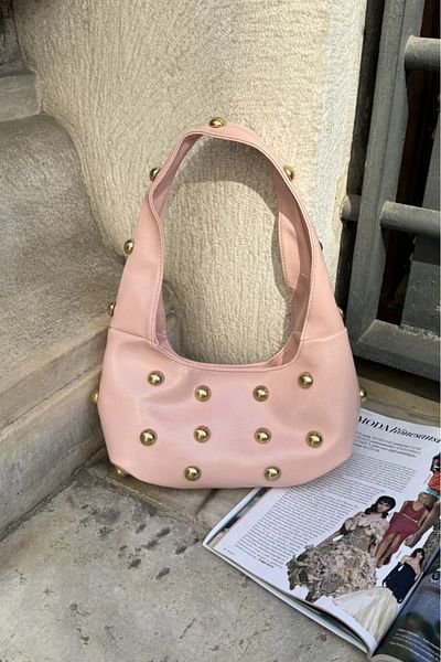 LEONAS Stylish Shoulder Bag with Fancy Buckle Detail Oslo Pink