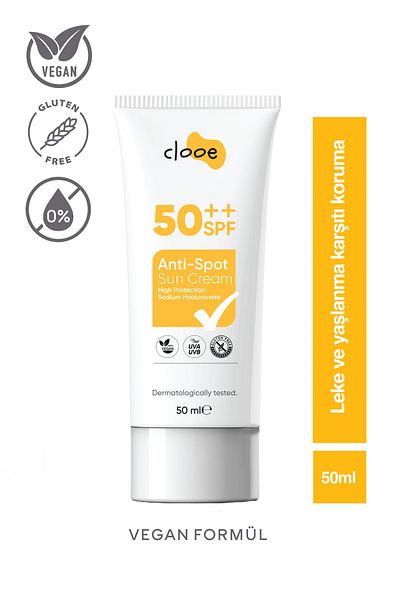clooe Vegan Anti-Gluten 50 Spf Sunscreen (50ml)