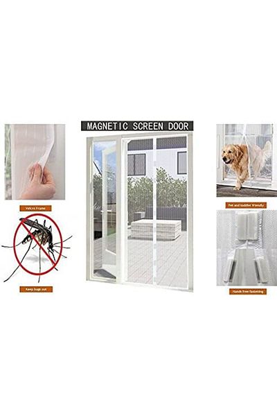 Magic Mesh Magnetic Fly Screen Door, Hands-Free Net Curtain, Powerful Magnets Insect Protection, Ant