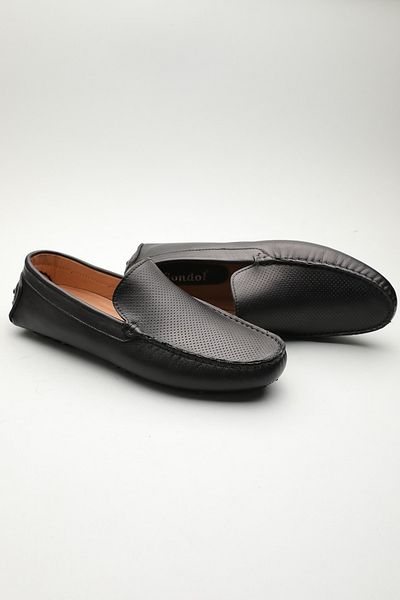 Gondol Men's Genuine Leather Classic Loafer Black 42 Ttx. 601145