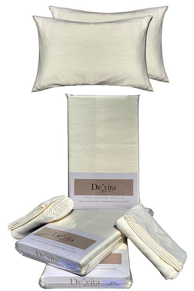 Devita Home 100% Cotton Combed Pillow Case (Flapli-2 Pieces)