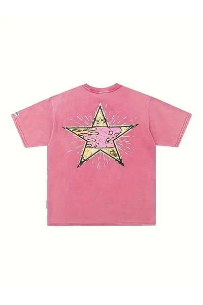 Touz Moda Vintage μπλουζάκι με στάμπα Battle Star Unisex Oversize