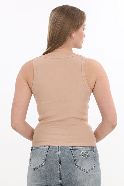 monox Women's Ribbed Lycra Cotton Strappy Tank Top