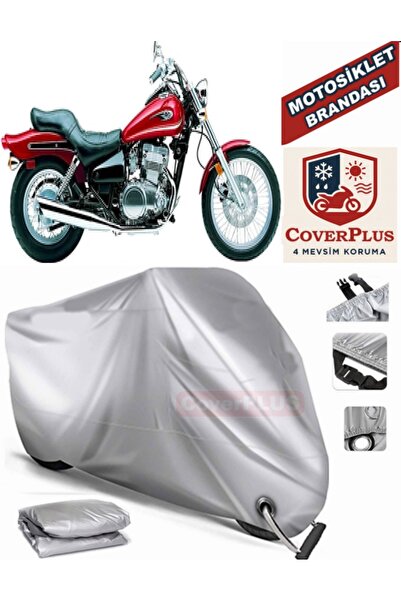 MotoEN Gray Lock Compatible Motor Tarpaulin Kawasaki En 500 Motorcycle Tarpau...