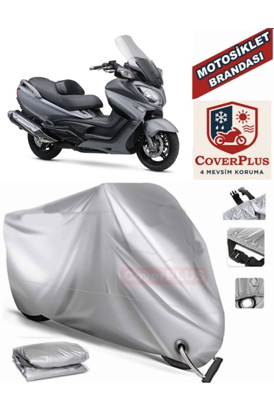 MotoEN قماش القنب المتوافق مع القفل الرمادي لسوزوكي بورجمان AN 650 ABS خيمة غ...