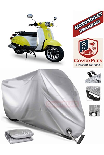 MotoEN Gray Lock Compatible Motor Tarpaulin Motolux Vintage 50 Motorcycle Tar...