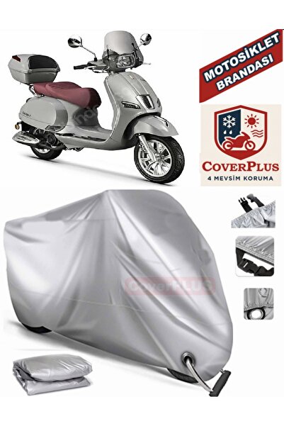 MotoEN Gray Lock Compatible Motor Tarpaulin Bianchi Happy 50 Motorcycle Tarpa...