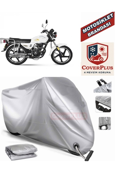 MotoEN Gray Lock Compatible Motor Tarpaulin Yuki Yk125-15 Motorcycle Tarpauli...