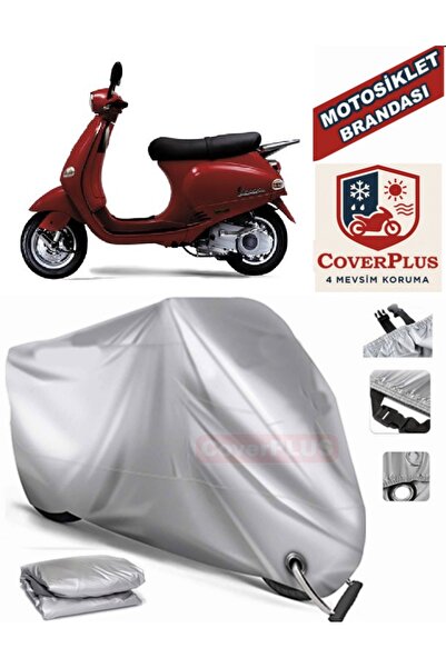 MotoEN Gray Lock Compatible Motor Tarpaulin Vespa Et 4 Motorcycle Tarpaulin C...
