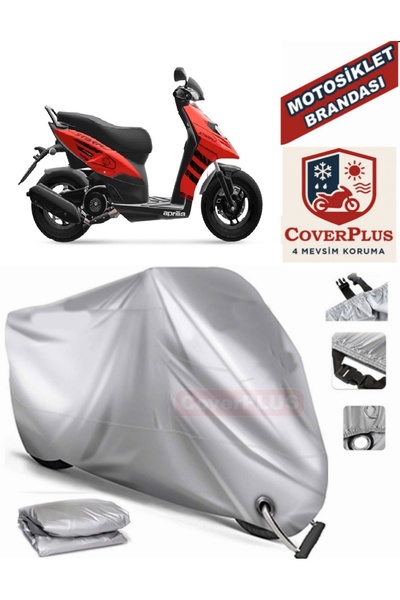 MotoEN Gray Lock Compatible Motor Tarpaulin Aprilia Sr 150 Motorcycle Tarpaul...