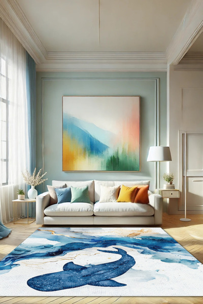 The Reef Design Balina Köpekbalığı Desenli Su Altı Mermer Görünümlü Dalış Tem...