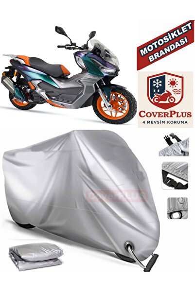 MotoEN Gray Lock Compatible Motor Tarpaulin Arora Beatrix Motorcycle Tarpauli...