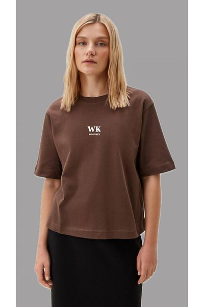 woonkey ΓΥΝΑΙΚΕΙΟ WK WOONKEY PRINTED ΠΟΔΗΛΑΤΟ ΑΝΑΓΝΩΡΙΣΤΙΚΟ Άνετο υφασμάτινο μπλουζάκι