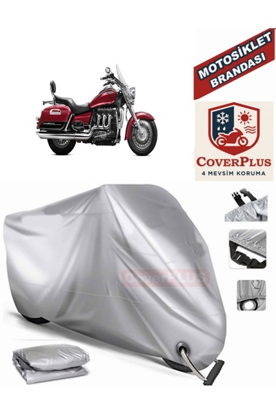 MotoEN Gray Lock Compatible Motor Tarpaulin Triumph Rocket 3 Touring Motorcyc...