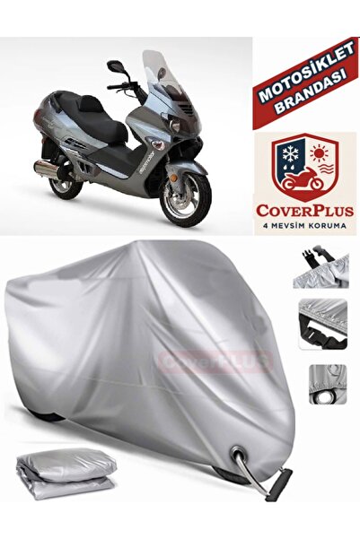 MotoEN Gray Lock Compatible Motor Tarpaulin Asia Armada 250 Motorcycle Tarpau...