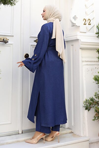 Modamihram Кимоно с еполет, индиго 19253