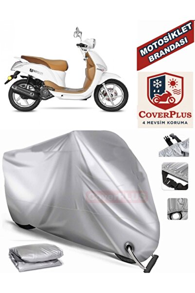 MotoEN Gray Lock Compatible Motor Tarpaulin Yuki Yk 150 T-3 Motorcycle Tarpau...