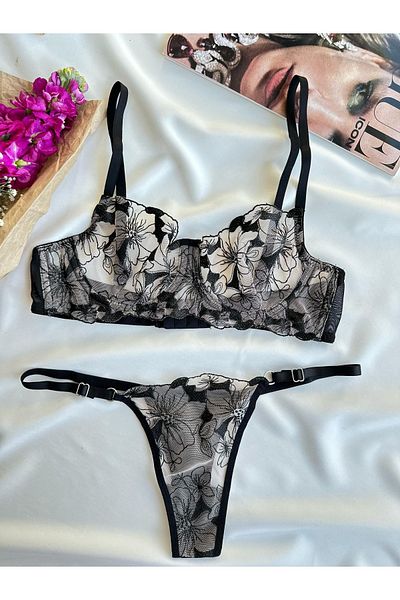 İpeksi Set bralet și chiloți Silky WHISPER - negru