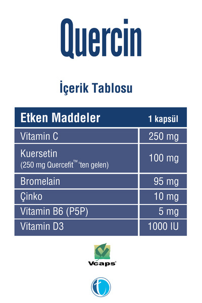 Tab İlaç Phytosomal Quercetin 30 Herbal Capsules