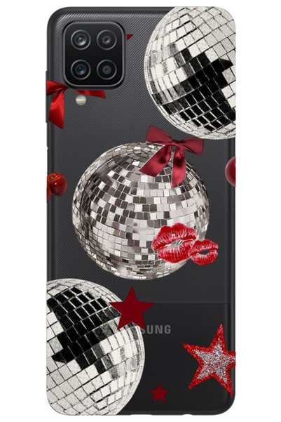 WANNA PROTECT Samsung A12 Disco Disco Bowknot Pattern Transparent Silicone Ph...