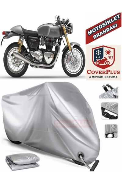 MotoEN Gray Lock Compatible Motor Tarpaulin for Triumph Thruxton 1200 R Motor...