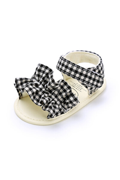 Superbaby Checkered sandals with ruffles