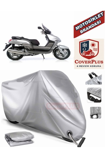 MotoEN Gray Lock Compatible Motor Tarpaulin Yamaha Vercity 300 Motorcycle Tar...