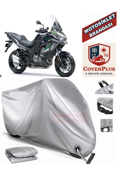 MotoEN Gray Lock Compatible Motor Tarpaulin Kawasaki Versys X300 Motorcycle T...