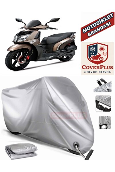MotoEN Gray Lock Compatible Motor Tarpaulin for Sym Hd2 200I Evo Motorcycle T...