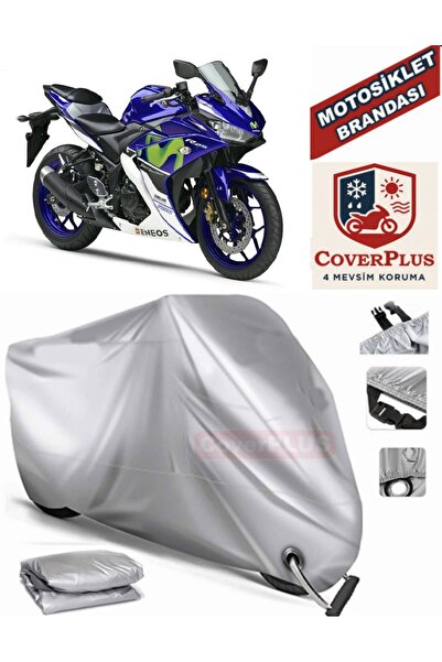 CoverPlus Gri Kilit Uyumlu Motor Brandası Yamaha YZF R25 Motorsiklet Branda,M...