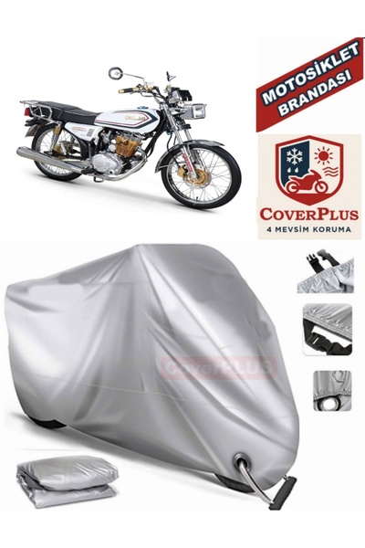 MotoEN Gray Lock Compatible Motor Tarpaulin Kuba Cheetah 180-Fc Motorcycle Ta...