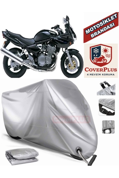 MotoEN Gray Lock Compatible Motor Tarpaulin for Suzuki Gsf 600 Bandit Motorcy...