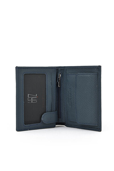 Ziya Чоловічий гаманець із натуральної шкіри 1519841ZDP01 Темно-синій