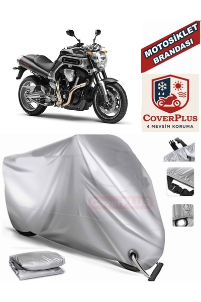 MotoEN قماش القنب المتوافق مع القفل الرمادي لدراجة Yamaha MT-01 خيمة غطاء الق...