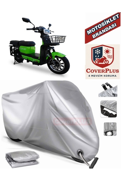 MotoEN Gray Lock Compatible Motor Tarpaulin Motolux Pitton 50 Motorcycle Tarp...