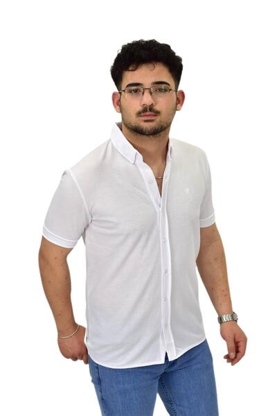 DYNAMO Чоловіча сорочка великого розміру з коміром на ґудзиках BGL-ST04525