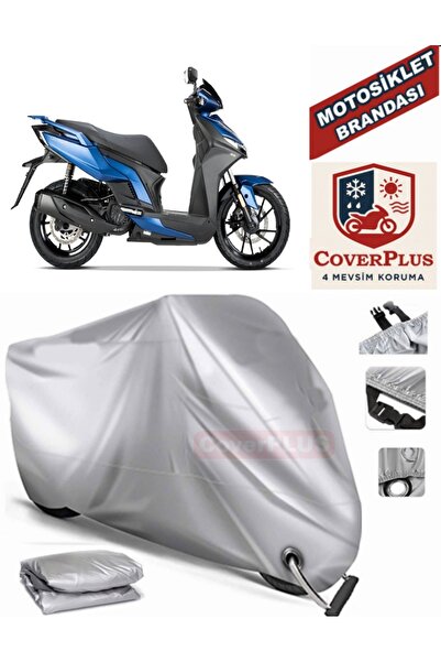 MotoEN Gray Lock Compatible Motor Tarpaulin Kymco Agility S 125 Motorcycle Ta...