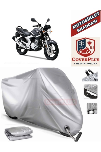 MotoEN Gray Lock Compatible Motor Tarpaulin Yamaha Ybr 250 Motorcycle Tarpaul...