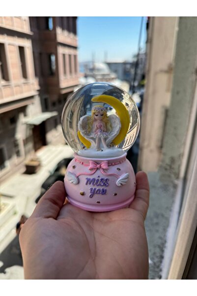 Jetcom Sevgiliye Özel Miss You Gece Lambası Işıklı Ve Orta Boy Kar Küresi