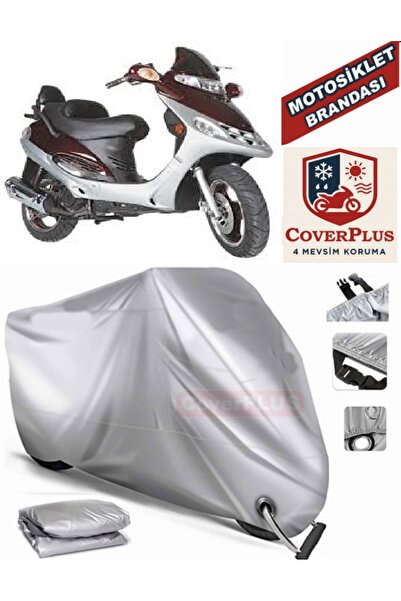 MotoEN Gray Lock Compatible Motor Tarpaulin Mondial 150 Re Motorcycle Tarpaul...